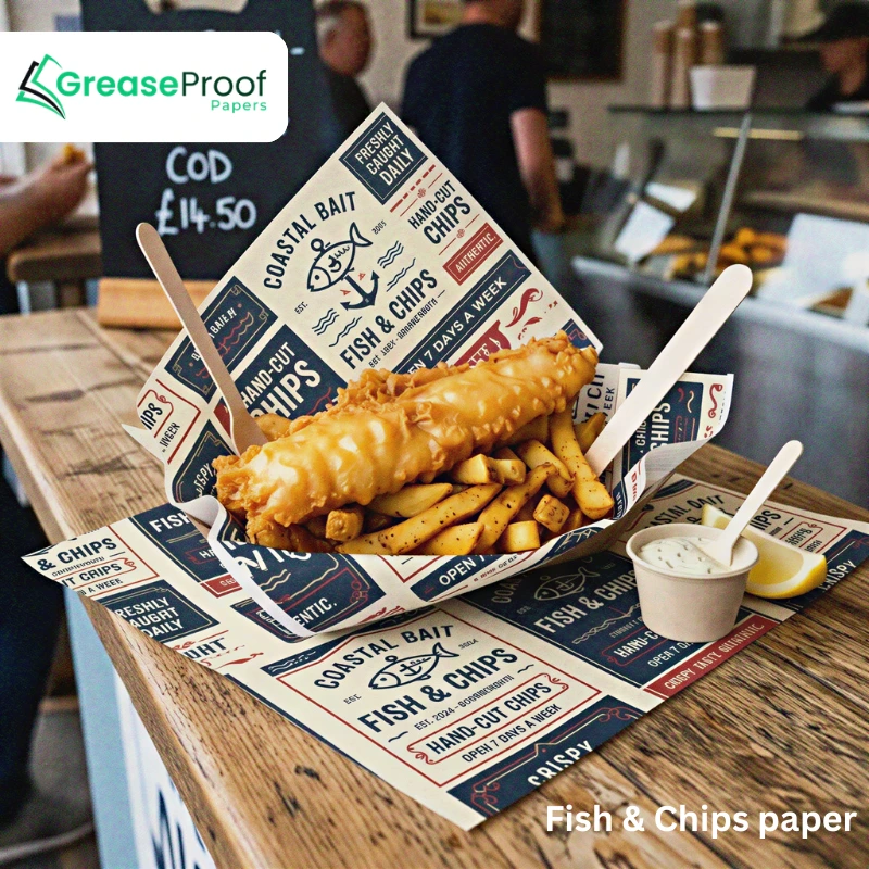 Custom Fish & Chips Paper