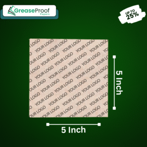5 Inches by 5 inches custom deli paper